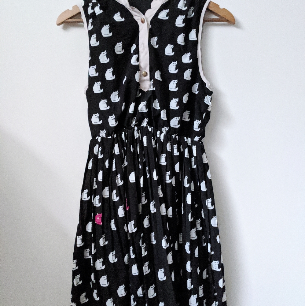 cat print dress